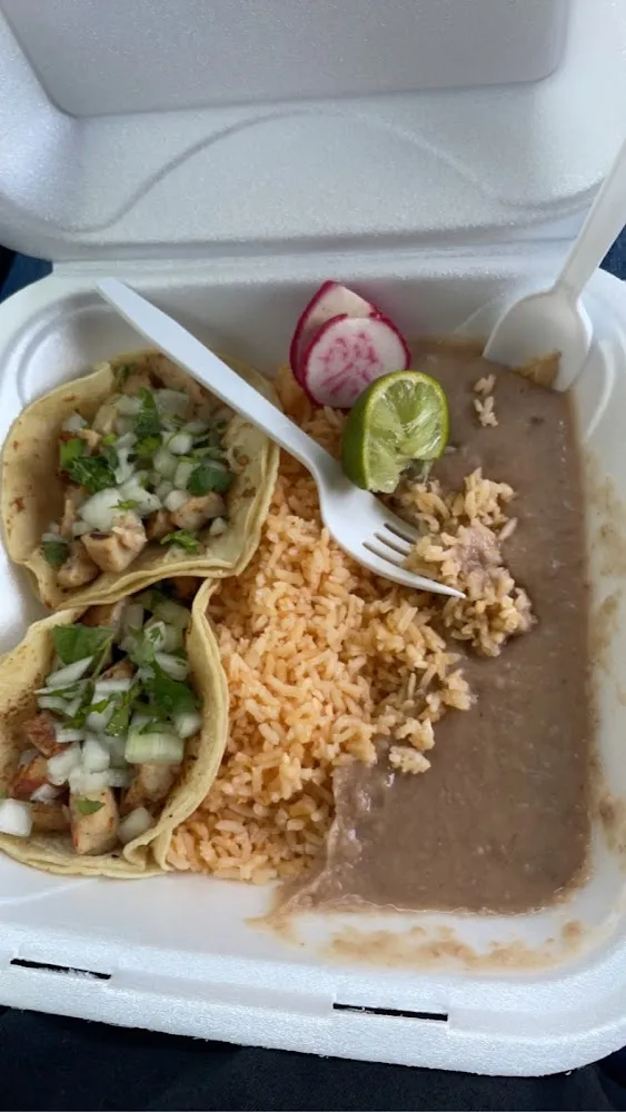 Combo de 2 Tacos Arroz Y Frijol